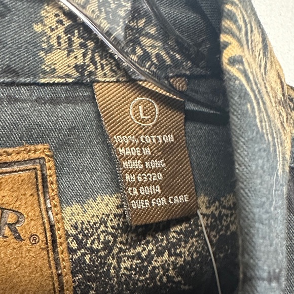 NWT Vintage North River Crossings Safari Print Flannel Shirt Elephants Lions L - Picture 4 of 5